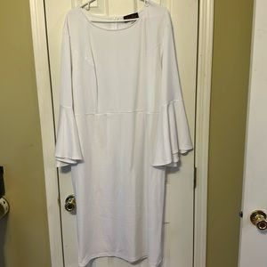 Plus size white bodycon dress